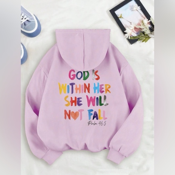 Sweaters - God is within her she will not fall hoodie